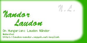 nandor laudon business card